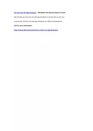 top class hire ios app developer affordable ipad