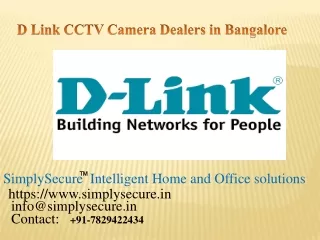 D LINK  CCTV CAMERA  DEALERS IN BANGLORE