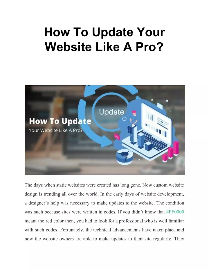 how to update your website like a pro