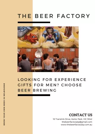 Looking For Experience Gifts for Men? Choose Beer Brewing