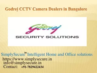 GODREJ CCTV CAMERA  DEALERS IN BANGLORE