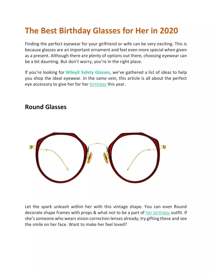 the best birthday glasses for her in 2020
