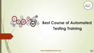 Best Course of Automated Testing Training