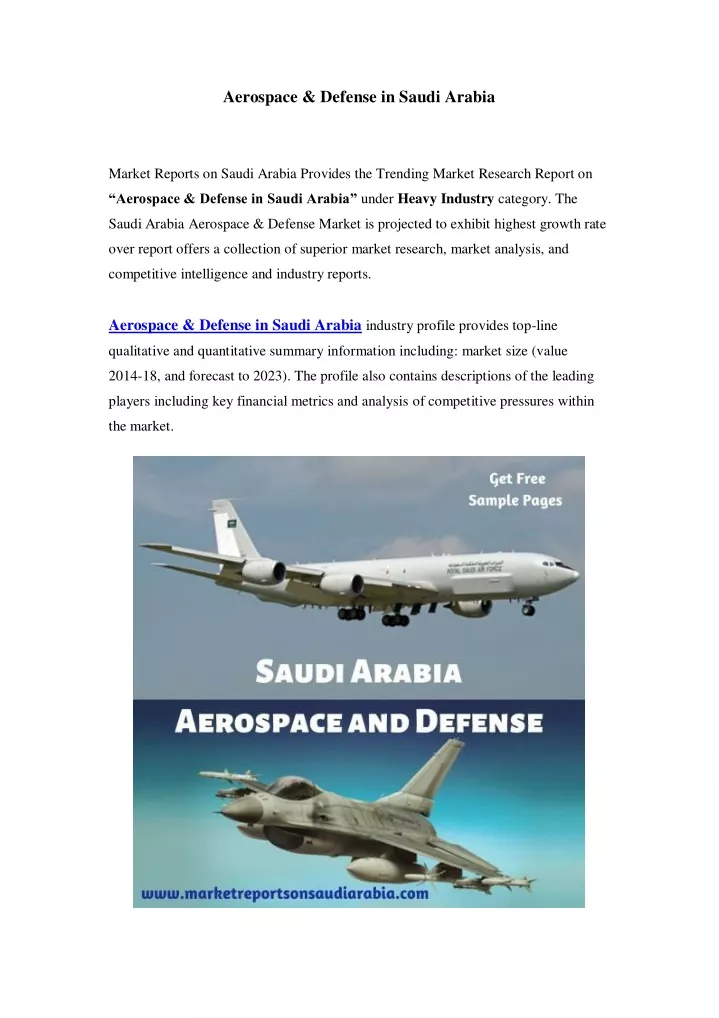 aerospace defense in saudi arabia