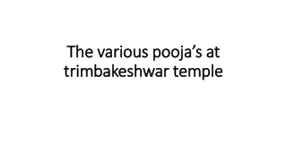 the various pooja s at trimbakeshwar temple
