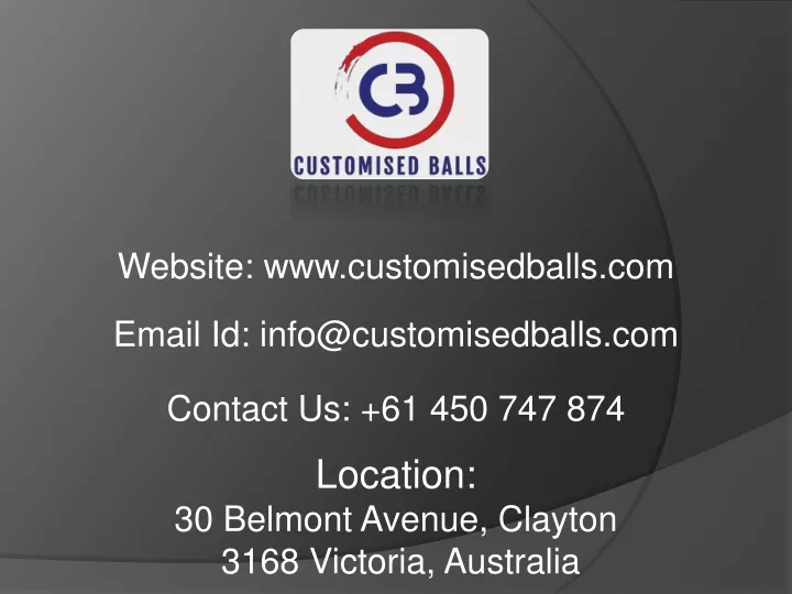 website www customisedballs com