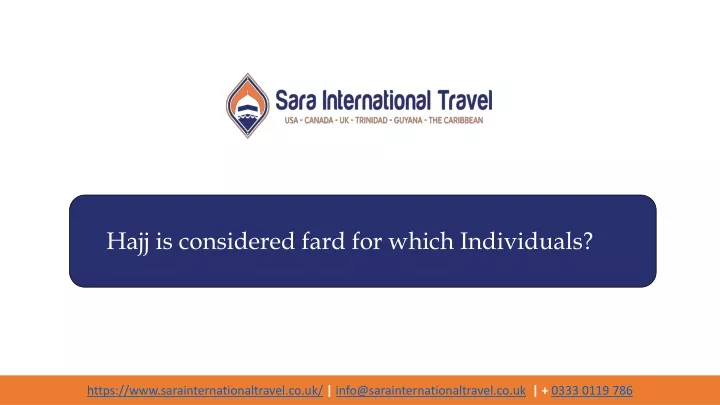 hajj is considered fard for which individuals