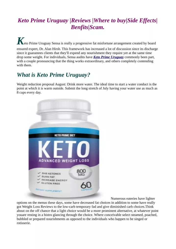 keto prime uruguay reviews where to buy side