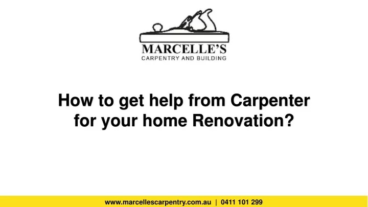 how to get help from carpenter for your home renovation