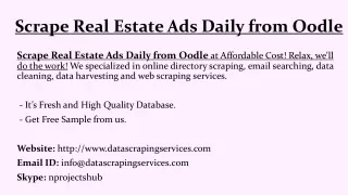 scrape real estate ads daily from oodle