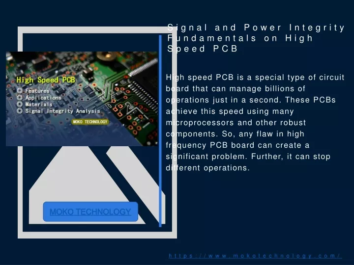 signal and power integrity fundamentals on high speed pcb