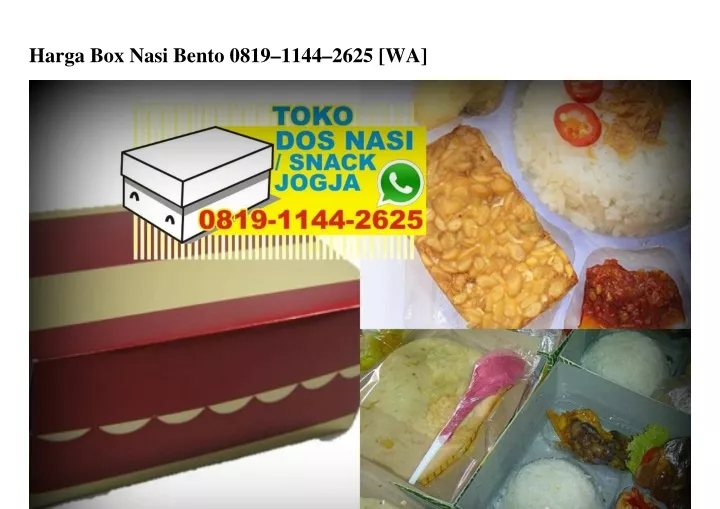 harga box nasi bento 0819 1144 2625 wa