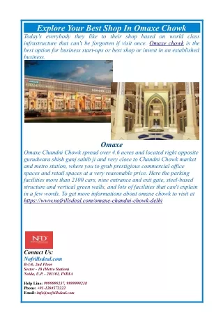 explore your best shop in omaxe chowk today