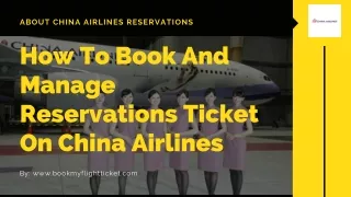 China Airlines Reservations online tickets Booking