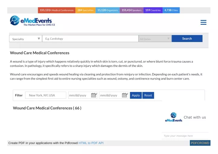 151 131 medical conferences