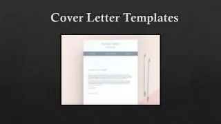 Cover Letter Templates