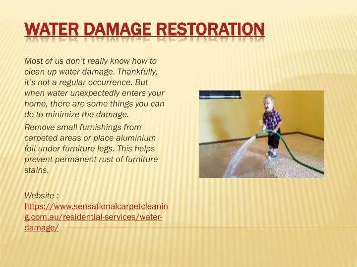 water damage restoration