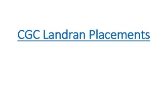 cgc landran placements