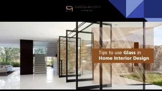 Tips to use Glass in Home Interior Design