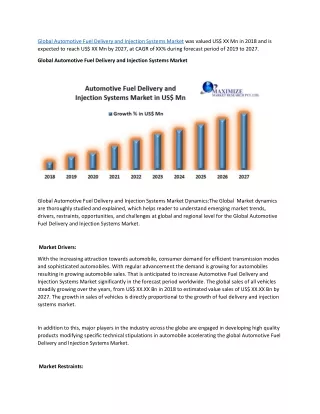global automotive fuel delivery and injection