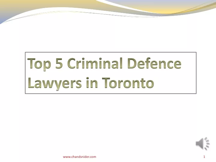 top 5 criminal defence lawyers in toronto