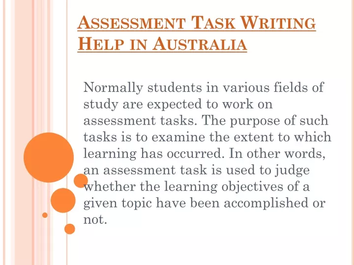 assessment task writing help in australia