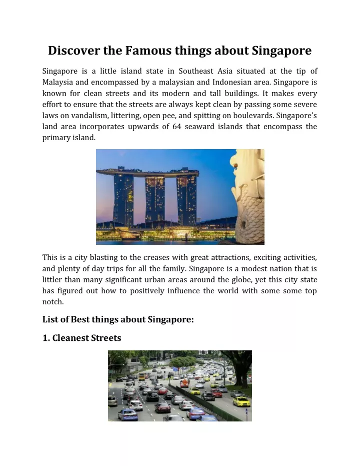 discover the famous things about singapore
