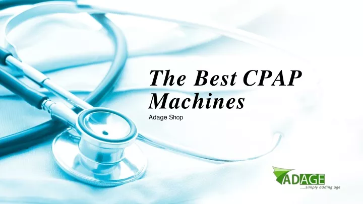 the best cpap machines adage shop