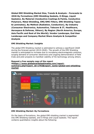 global emi shielding market size trends analysis