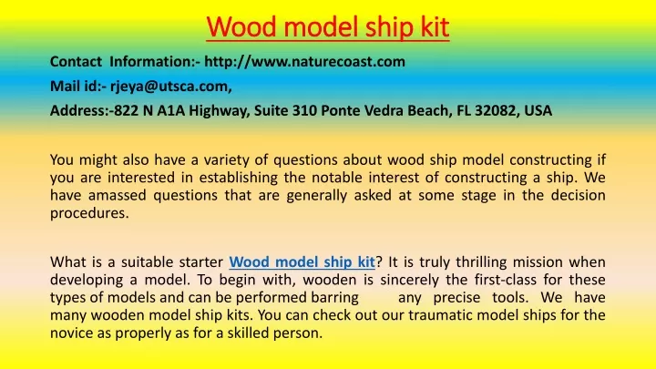 wood model ship kit