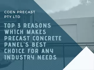Top 3 Reasons Which Makes Precast Concrete Panel's Best Choice For any Industry Needs