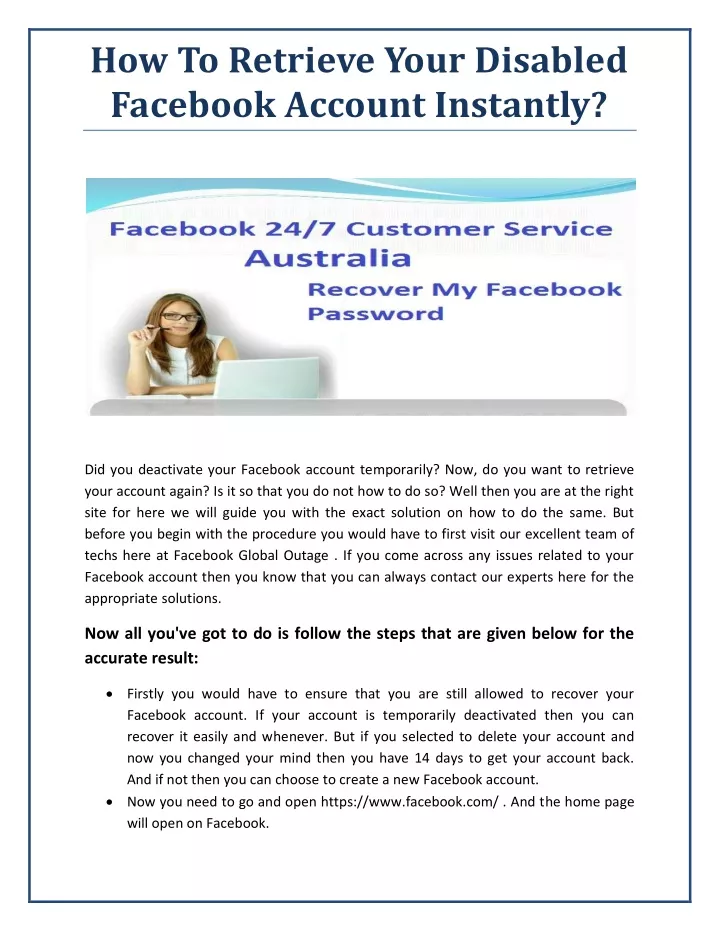 how to retrieve your disabled facebook account