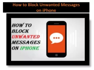 How to Block Unwanted Messages on iPhone