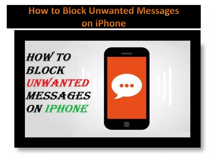 how to block unwanted messages on iphone