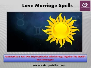 Love Marriage Spells- Astropatrika