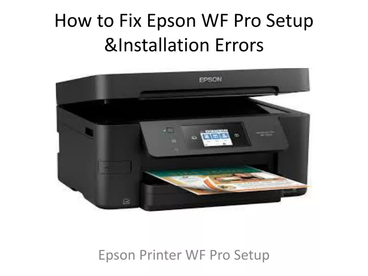 how to fix epson wf pro setup i nstallation errors