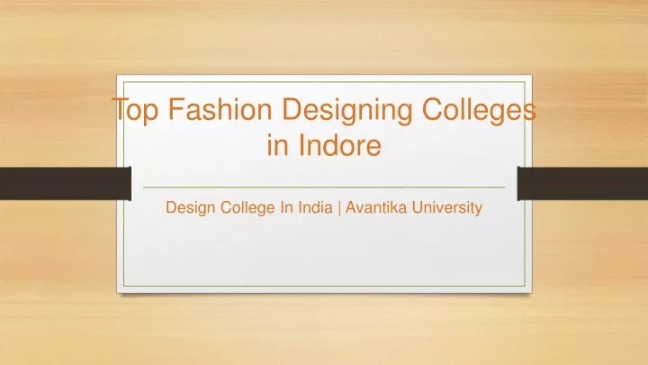 top fashion designing colleges in indore