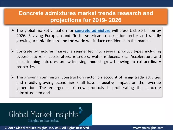concrete admixtures market trends research