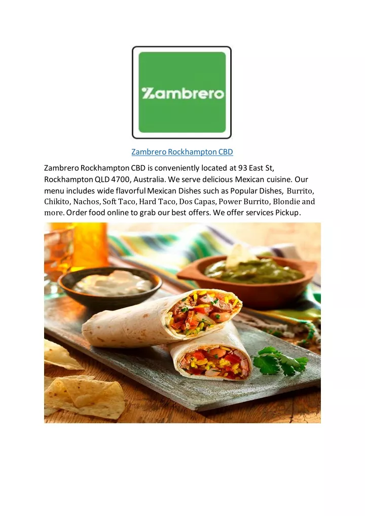 zambrero rockhampton cbd