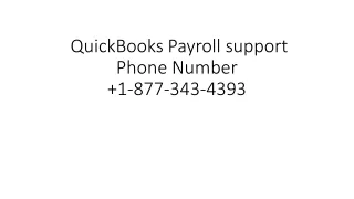 Quickbooks Payroll Support Phone Number  @ 877|343|4393