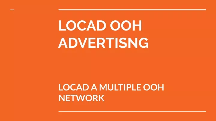 locad ooh advertisng