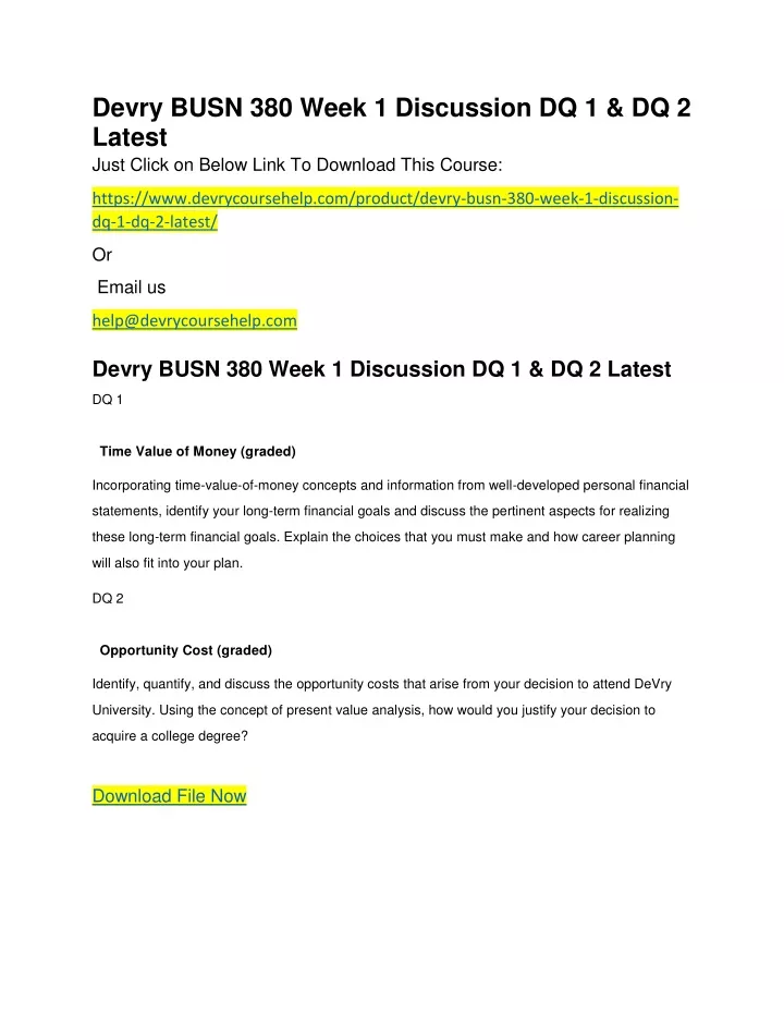 devry busn 380 week 1 discussion dq 1 dq 2 latest