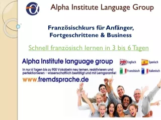 alpha institute language group