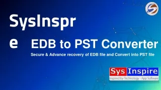 SysInspire EDB to PST Converter Software