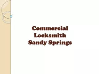 Commercial Locksmith Sandy Springs