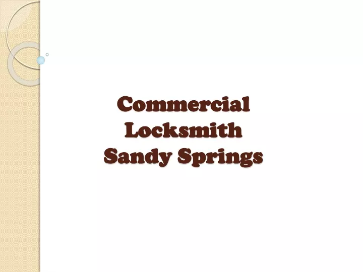 commercial locksmith sandy springs