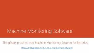 Machine Monitoring system