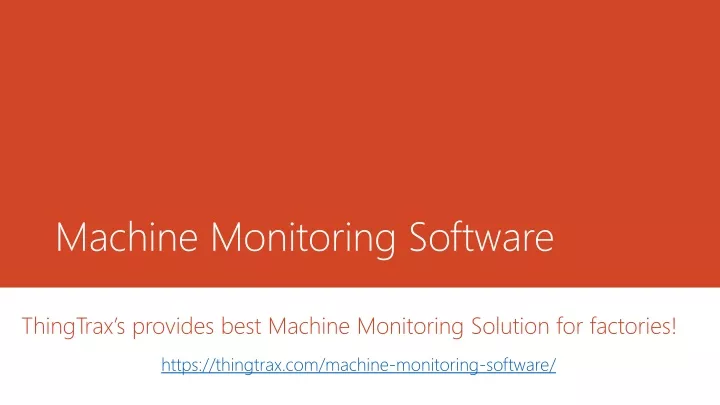machine monitoring software