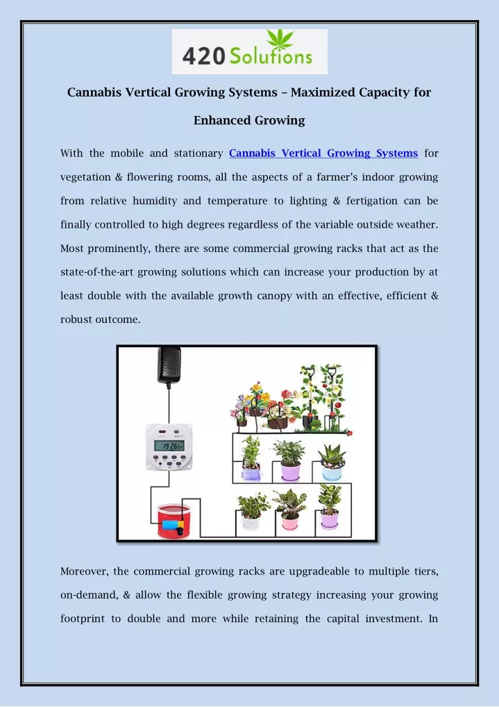 cannabis vertical growing systems maximized