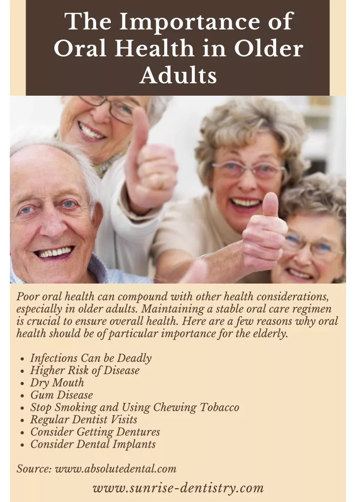 the importance of oral health in older adults